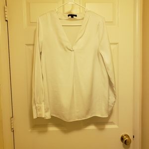 Banana Republic Cream Satin Dress Shirt